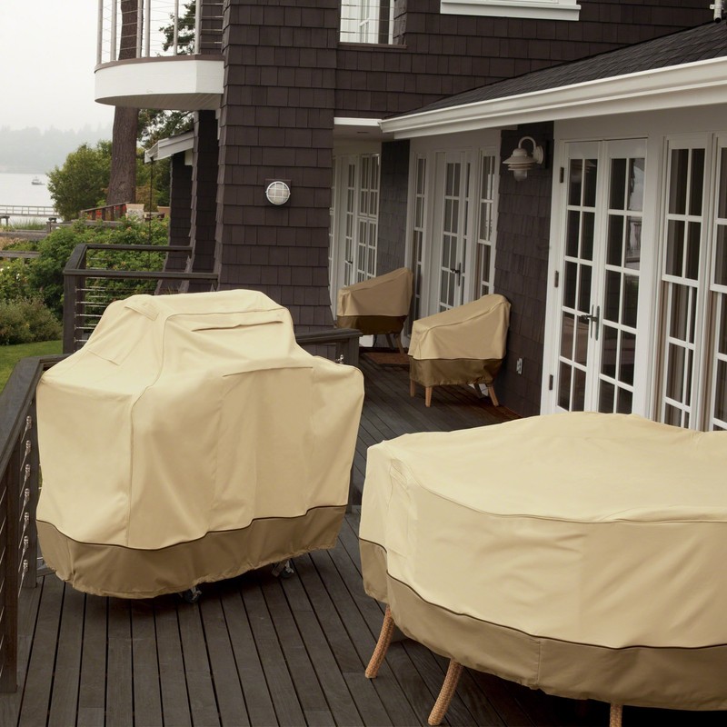 Classic Accessories Veranda Water-Resistant 72 Inch BBQ Grill Cover, Pebble