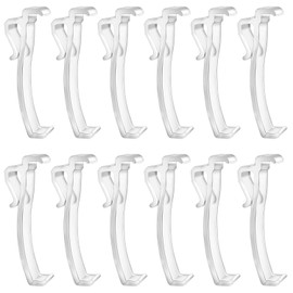 12 Pieces Valance Clips for Blind Clear Plastic Blinds Clips for Valance 2.45 Inch Window Blind Clips Horizontal Wood Blind Hidden Valance Clips Sturdy Blind Hardware for Top Blind Blind Brackets