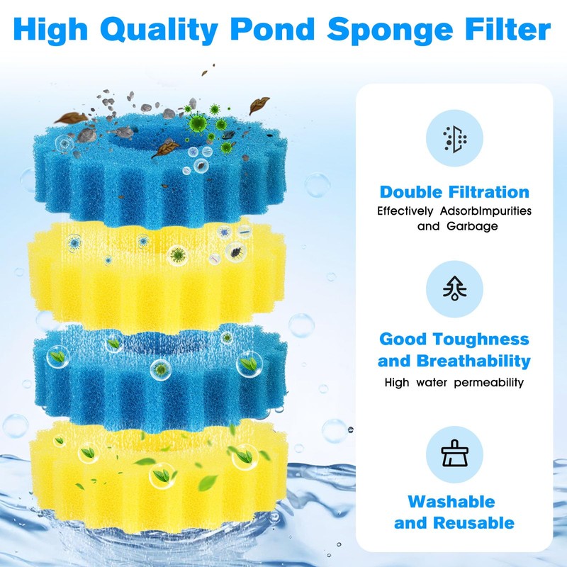 Kscjdg Pond Filter Replacement for Vivohome Pond Filter Media Pad