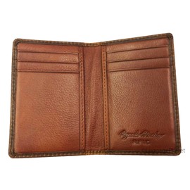 Osgoode Marley Cashmere Leather RFID Blocking 8 Pocket Card Case Wallet - Brandy