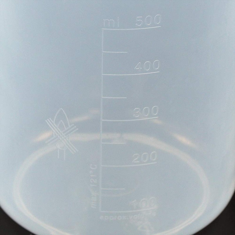 Labvida 4 vasos de plástico apilables, vol.500 ml, material de