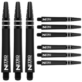 RED DRAGON Nitrotech Medium Stems - Solid Black - 3 sets per pack (9 Stems in total)