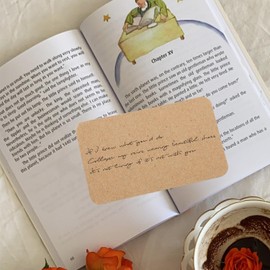 100 Pcs Blank Kraft Message Cards 8.8x5.4CM - Message Cards for DIY, Business Cards, Doodle Hand Drawn Card Message Cardstock, Spelling Cards