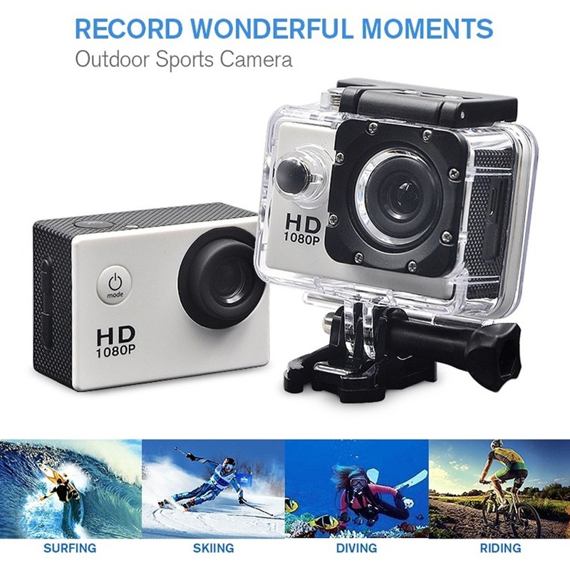 Underwater Waterproof Action Camera 1080P Multifunctional Diving Video Camera for