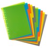 eco-eco A4 50% Recycled Multipunched Reinforced Colour Set 10 Subject