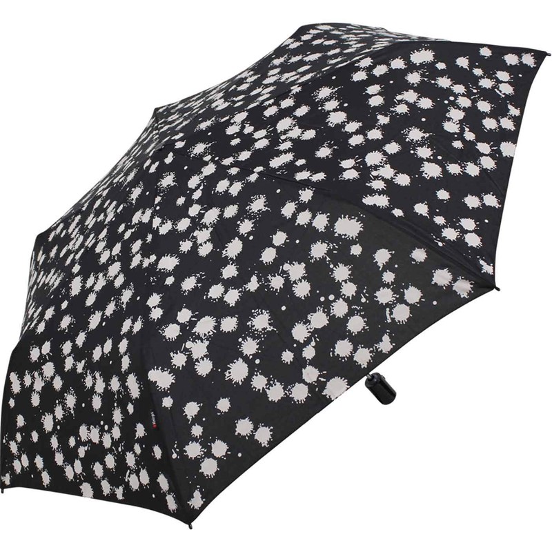 Knirps Slim Duomatic Paint Drops Pocket Umbrella, Wetprint-pink, Floral with