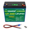 TalentCell 12V 24Ah LiFePO4 Battery Pack LF4040, 12.8V 288Wh Deep