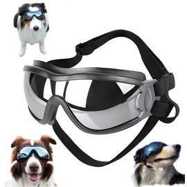 Gafas De Sol para Perros, Protección Ocular UV, Viento y Nieve | Prueba de Viento-Nieve Gafas para Perrita, Correas Elásticas Ajustable, Protección Oc