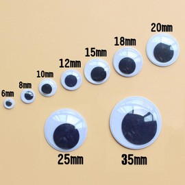Moving Eyeball Stickers 1.4 inches (35 mm), Set of Approximately 40 Doll Eyes, Doll Eyes, Amigurumi Eyes, Eye Movement, Black Eyes, Paste Type, Craft Parts, Handmade Eyes, 1.4 inches (35 mm), DIY