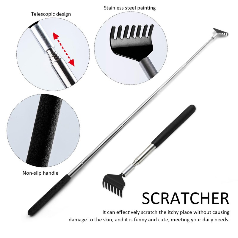 2 PCS Back Scratcher, Retractable Scratch Tool, Extendable Back Scratcher,