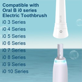 8PCS iO Replacement Heads Compatible with Oral B IO 2/3/4/5/6/7/8/9/10 Series Electric Toothbrush,Compatible with Oral B io Series Toothbrush Heads with Medium Bristles,White