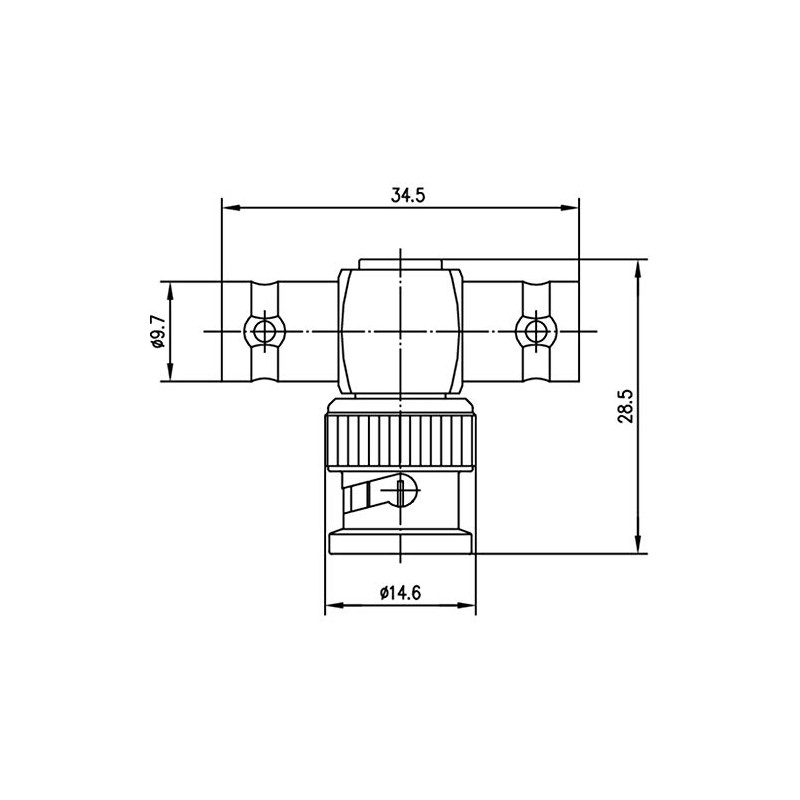 Telegärtner BNC-T-STUECK 50 OHM L.C. (F-M-F)