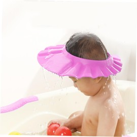 CIYODO Shampoo Bathing Cap for Baby Heat Proof No Ear Protectors Comfortable Fit 3-6 Years Pink Soft Material