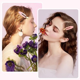 Traceless Bangs Clip Ezfishoom Non-Trace Hair Clip Pink Makeup Hairpin Cute Bangs Clip No Trace Pin Hair Clip Hairpin Face Wash Makeup(5pcs)