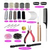 Hair Extension Tools Kit,2500 Silicone Lined Ring Beads,Pliers, Micro Link