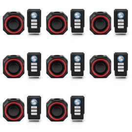 KCMYTONER Bike Tail Light with Alarm and Remote, Bike Tail Light with Alarm,Bike Tail Light Alarm Rechargeable, IP65Waterproof, with Smart Brake Sensor Light,Auto ON/Off Bike Tail Light,8PK