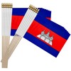 TSMD Cambodia Stick Flag Cambodian Small Mini Hand Held Flags,5x8