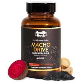Multivitamínico Hombre Maca Negra Roja Ginseng Zinc Cápsulas Health Hack