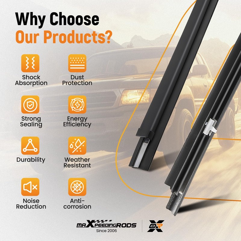 maXpeedingrods 4 PCS Front & Rear Outer Exterior Door Window
