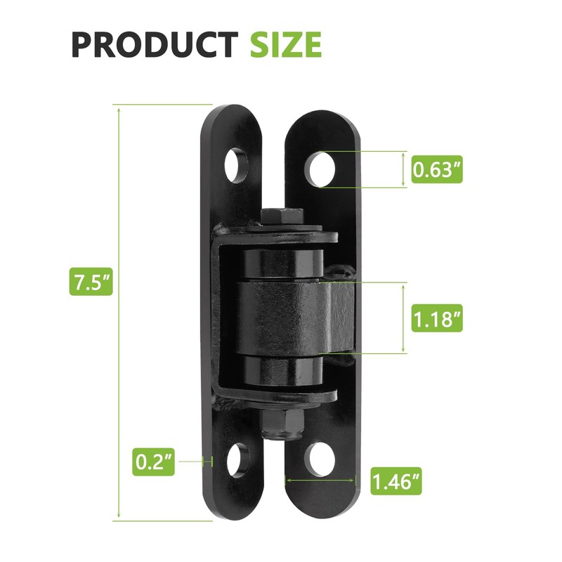 SPARKWHIZ Heavy Duty Gate Hinge, 7" Bolt onto Gate Hinge