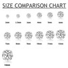 8MM WOMENS Sparkly Pave Glitter/Disco Ball Sterling Silver Stud Earrings/Ear