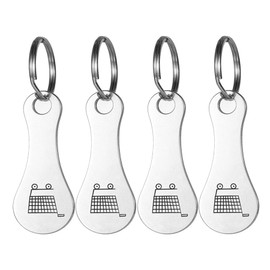 jatimdotin 4Pcs Trolley Token, Shopping Trolley Removers, Removable Shopping Trolleys Token Keyring for Releasing Supermarket Trolleys
