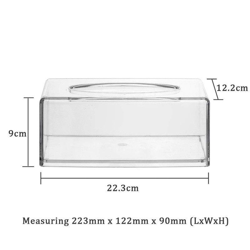 Tissue Box Transparent Acrylic Facial Tissue Dispenser Box Cover Holder