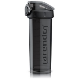 Arendo - Protein Shaker - 800 ml - Removable Lid - Mouthpiece - with Straw - Capacity Scale Markings - Dishwasher Safe - Protein Shaker for Leisure Sports Fitness