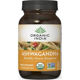 Organic India Ashwagandha Root Ayurvedic Herbal Supplement, 90 Capsules