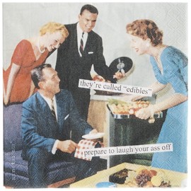 Boston International IHR Anne Taintor, 20 Count Cocktail Beverage Paper Napkins, 5 x 5-Inches, Edibles (C824600)