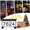 LumiZen Solar Mailbox Numbers, Double Sided RGB Color Changing Address