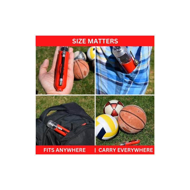 REVIVL Dual-Action Hand Pump for Sports Balls with 5 Needles