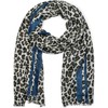 styleBREAKER 01017082 Women's Scarf with Leo Pattern, Coloured Stripes and