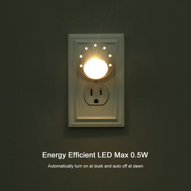 DEWENWILS 4pack Plug in Night Light 360° Rotation LED Nightlights