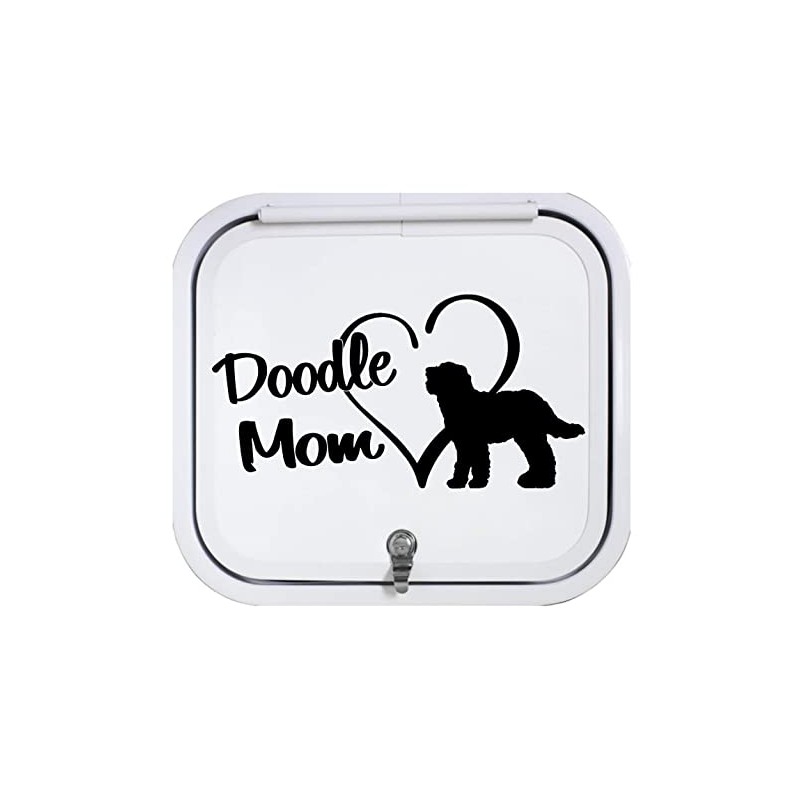 Doodle Mom Labradoodle Black Decal Sticker for Car Window 8.0