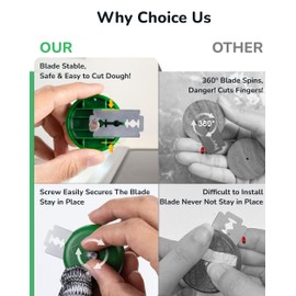 Sourdough Bread Lame Dough Scoring Tool, Safe Stable Precise for Sour Dough Scoring Substitute Dangerous Wooden UFO Bread Lame, Bread Knife for Homemade Bread Scorer, Bread Baking Supplies Accessories