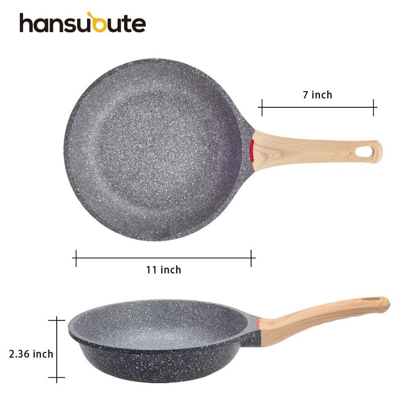 hansubute Induction Nonstick Frying Pan,Light Weight Skillet,Healthy Non Toxic Omelet