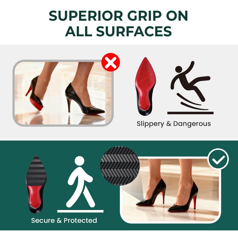 Shoe Sole Protector, Anti-Slip Shoe Sole Grips for Bottom of