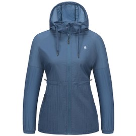 Little Donkey Andy Women's UPF 50+ Sun Protection Jacket Breathable Lightweight Summer Shirts Packable for Hiking Outdoor, Navy Blue XXL