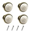 Gad2go 6Pcs Cabinet Knob Vintage Ceramic Drawers Knobs 34mm Round