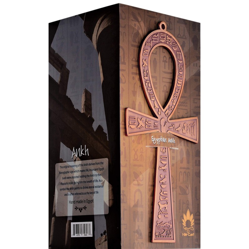 NileCart 8.5" Large metal Egyptian ANKH cross - ANKH Wall