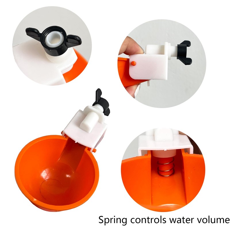 Fayemint Pack of 6 Chicken Drinkers, Automatic Poultry Drinkers, Plastic