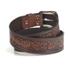 Nocona Men's Embossed Floral Tapered Belt, Brown, Size 34