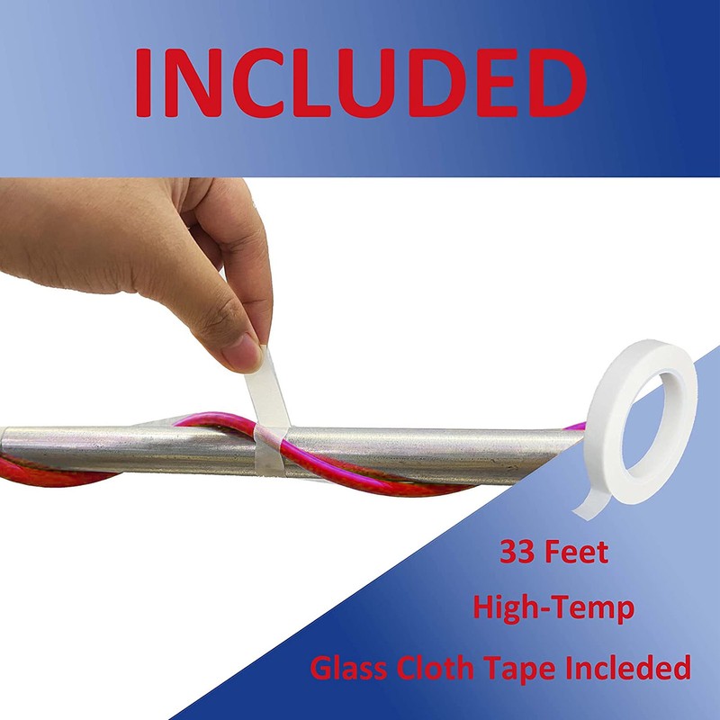 Pipe Heating Cable Heat Tape Heater 15mm Width 730mm Length