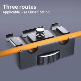 YAMCOWL Aluminum Alloy Camera Cable Lock Clamp - USB/HDMI Cord Clip Protector with 16.4ft USB to Micro B Cable, Adjustable DSLR Clamp for Photographers (Black)