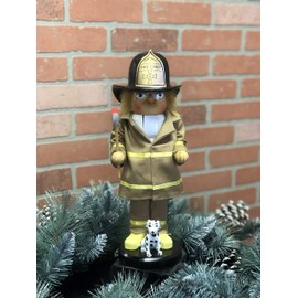 Santa's Workshop 70974 Fireman and Dalmatian Nutcracker, 14", Multicolored