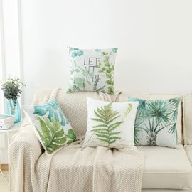 ARNTY Cushion Cover 45 x 45 cm, Cushion Cover Boho Cushion Covers Set of 4 Decorative Cushion Cover for Sofa, Office, Car, Bedroom, Home Decor (Green Velvet)