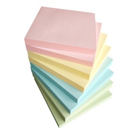 8 Pads Sticky Notes 3x3 Inches,4 Pastel Colors Self-Stick Note Pads,Easy to Post,Super Sticking Power Memo Pads,80 Sheets/Pad,Total 640 Sheets