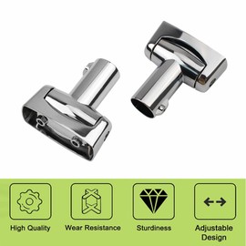 UFURMATE Shower Curtain Rod Bracket 4Pcs Zinc Alloy Shower Curtain Rod Single Swivel Flange Easy Installation Heavy Duty Curtain Rod Wall-Mount 180° Rotation Bracket with Screws