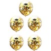 DIWULI 5pc 16th Birthday Number Balloons, Gold, 12 Inch, Confetti,